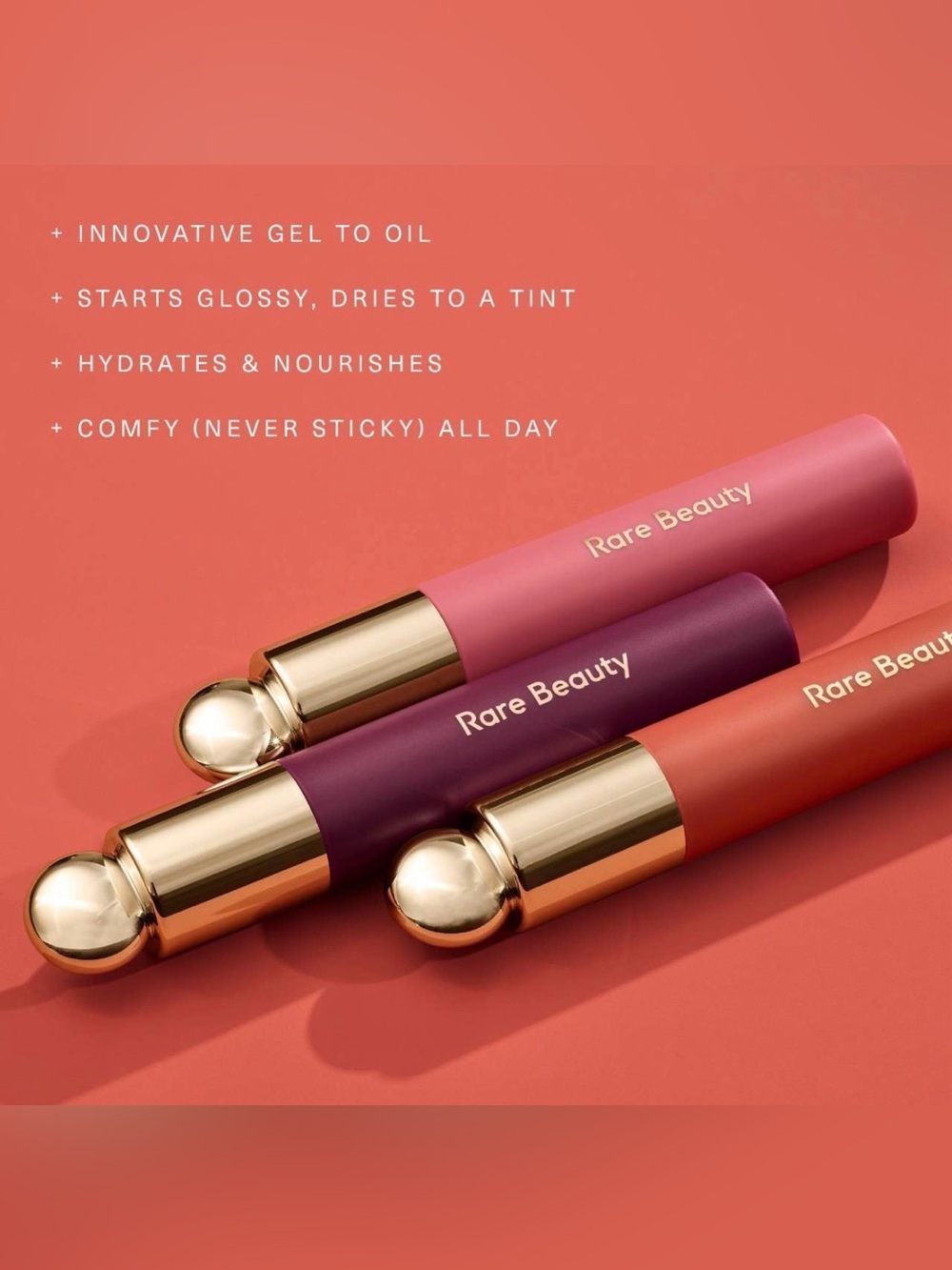 NIB RARE BEAUTY By Selena Gomez Soft Pitch Tinted Lip Oil Stain Color Wonder - Picture 6 of 7
